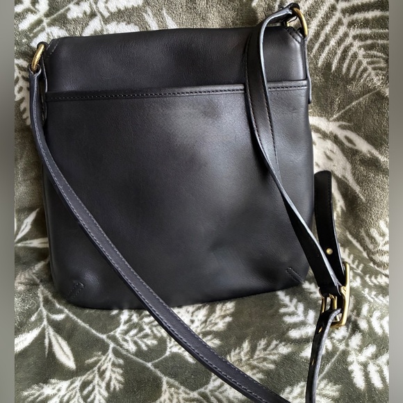 Coach Black Leather Crossbody with Gold-Tone Buckle - Picture 2 of 16